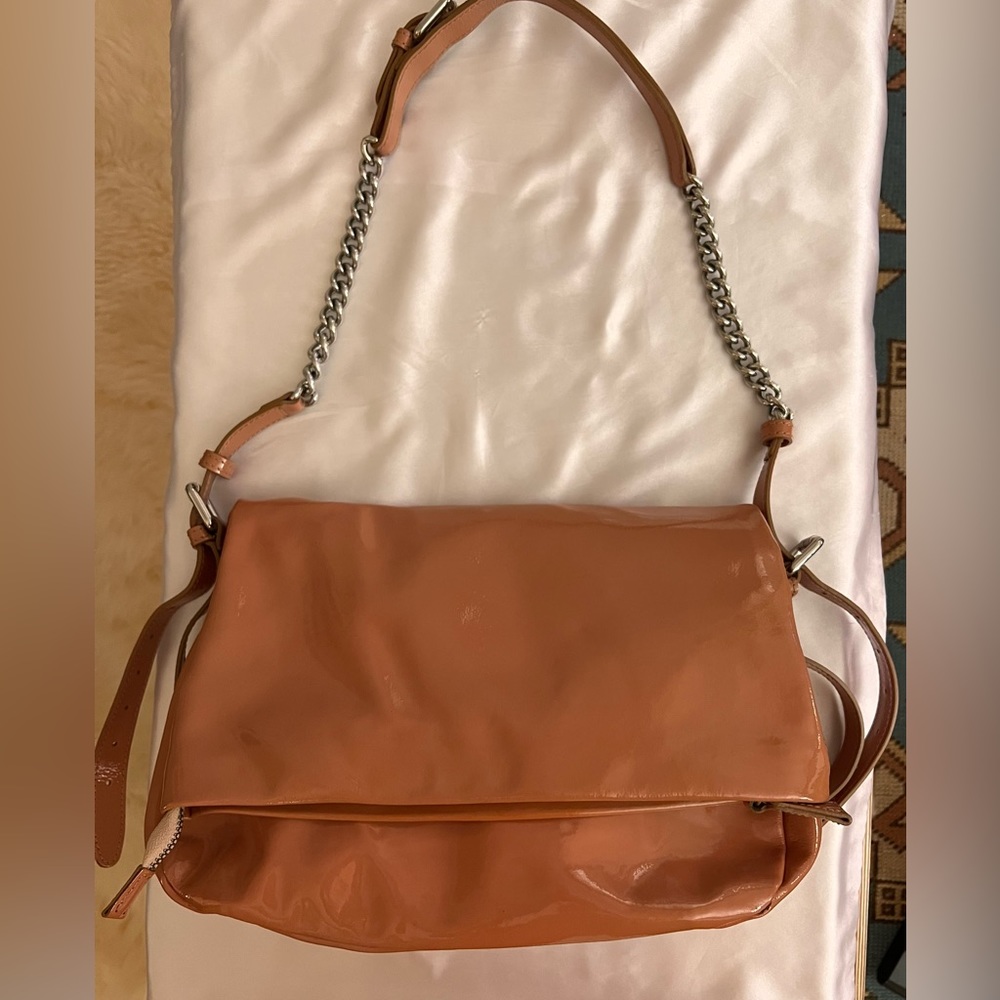 IACUCCI shoulder bag Nude patent leather, made in Italy